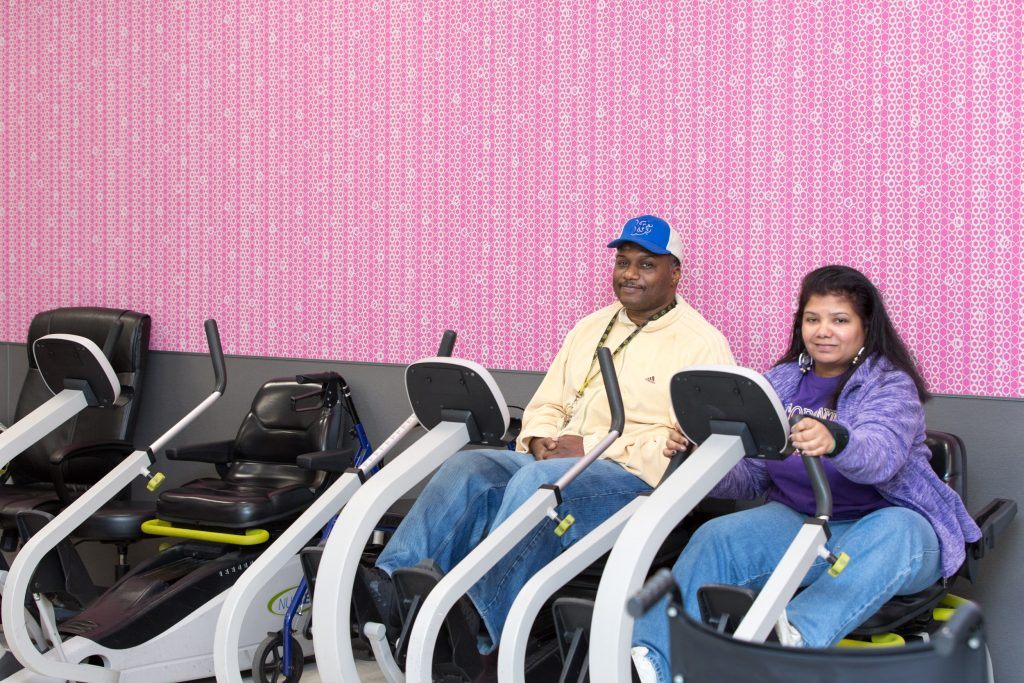 People Exercising physical therapy fairview adult day care brooklyn new york gym