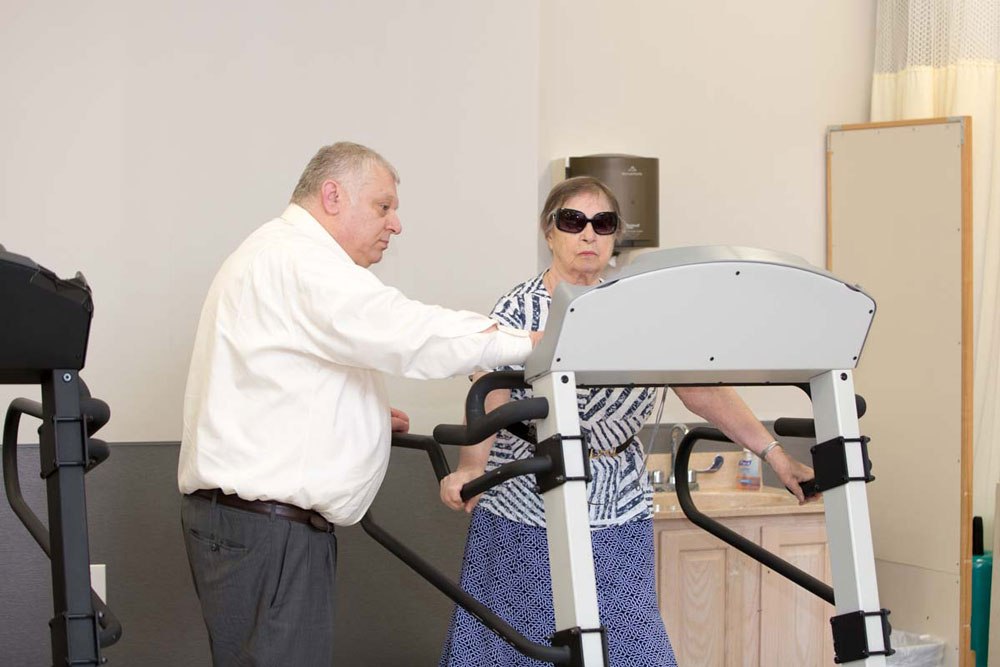 Treadmill work technique for Stroke care at Fairview Adult Care NY